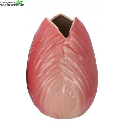  MENTON TULIP VASE DARK PINK 24X24X33CM ASS P/1