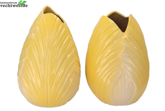  MENTON TULIP VASE YELLOW 24X24X33CM ASS P/1