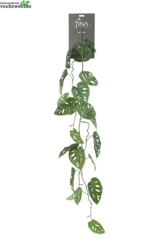  Monstera Guirlande L115cm Groen (Zijde-guirlande)