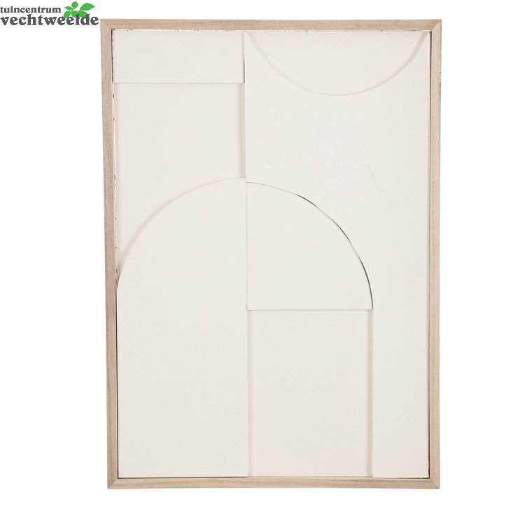  Muurdecoratie Angela L70b50h2cm Wit