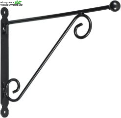 Nature Muurhaak Knop Zwart H31b39cm