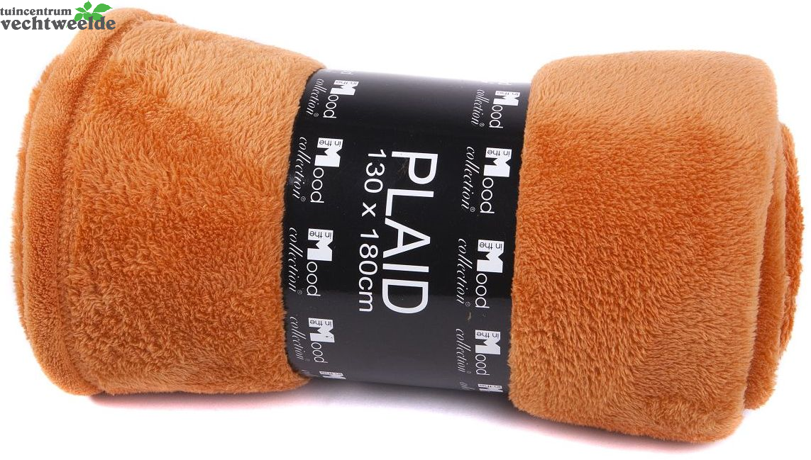 Mood Plaid Fleece L130b180cm Terracotta