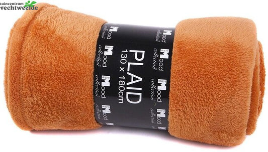 Mood Plaid Fleece L130b180cm Terracotta