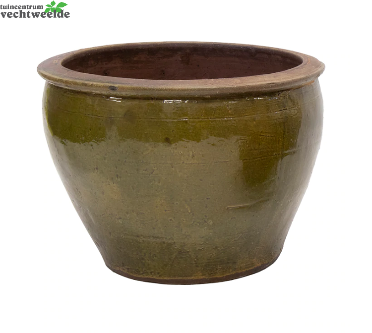  Planter Lily Glazuur D40h30 Groen