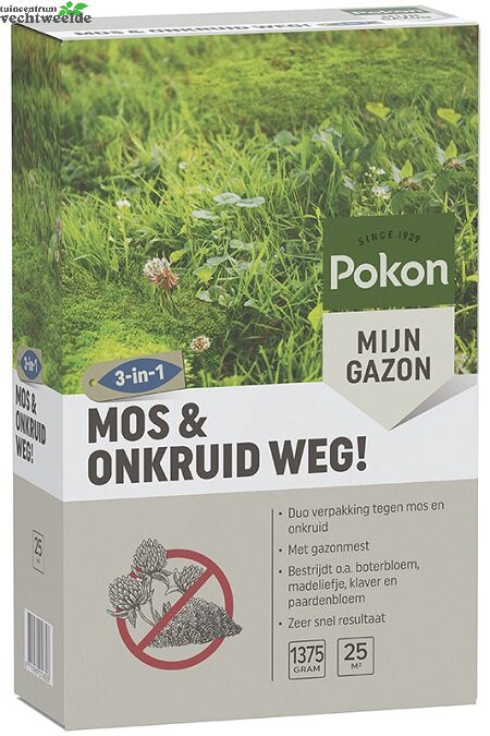  Pokon Mos En Onkruid Weg! (3 In 1) 25 M2