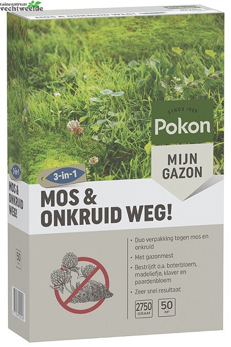  Pokon Mos En Onkruid Weg! (3 In 1) 50 M2