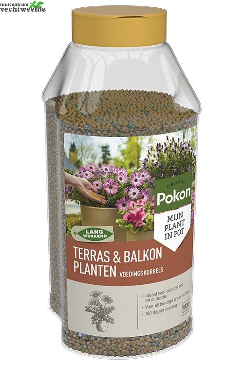  Pokon Terras & Balkon Planten Langwerkende Voedingskorrels 1800 Gram