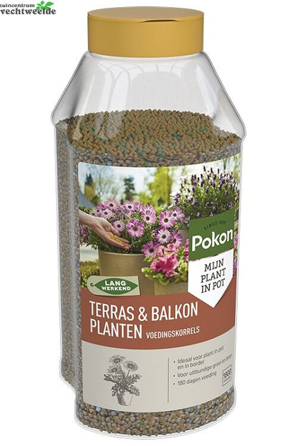  Pokon Terras & Balkon Planten Langwerkende Voedingskorrels 1800 Gram