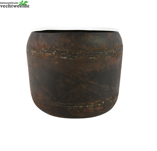 Pot Arwin D21h18cm Rustic Zwart
