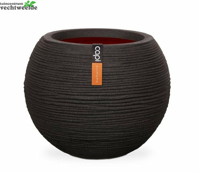  Pot Bol Iii Rib D17h14cm Zwart
