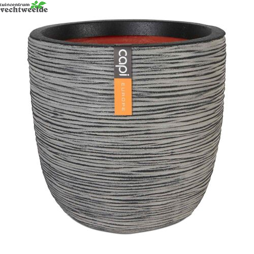  Pot Bol Rib Nl D35h34cm Antraciet