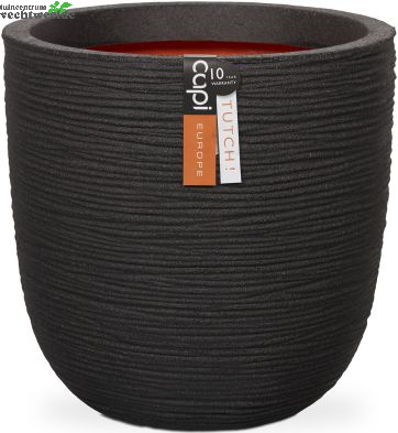  Pot Bol Rib Nl D35h34cm Zwart