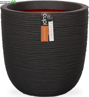  Pot Bol Rib Nl D43h41cm Zwart