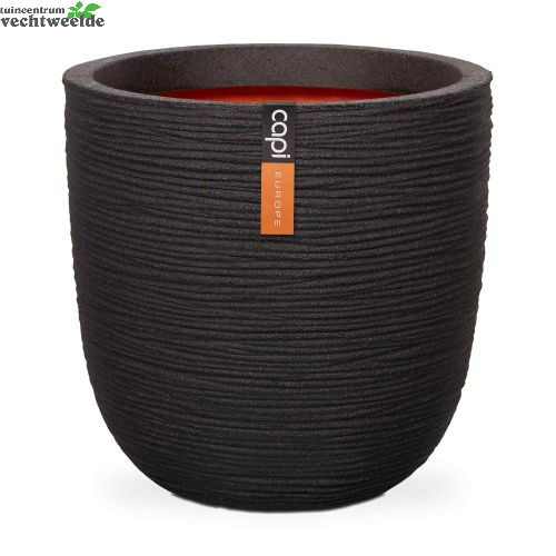  Pot Bol Rib Nl D43h41cm Zwart