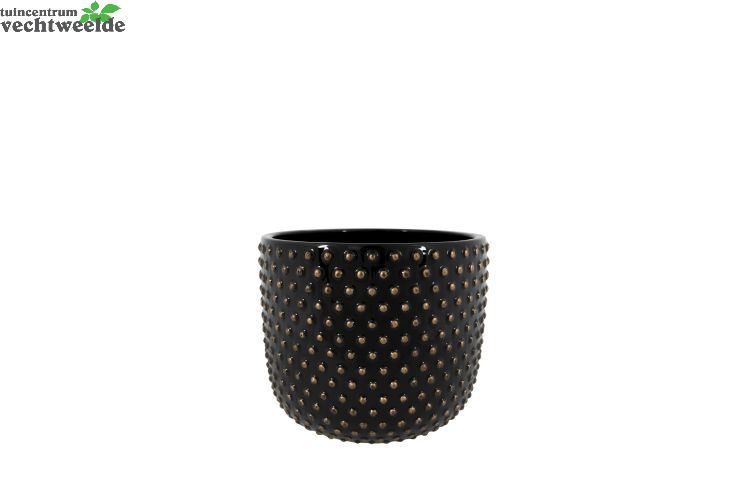  Pot Bolino D21h17cm Shiny Zwart