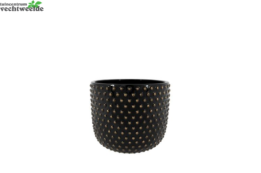  Pot Bolino D21h17cm Shiny Zwart