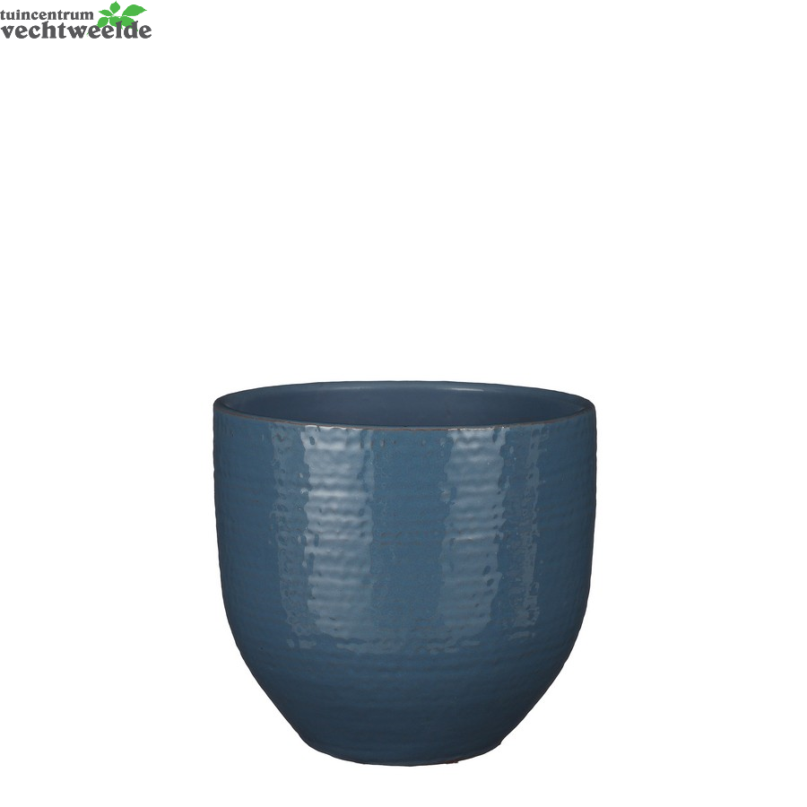  Pot Carrie Glaze D20h18cm Blauw