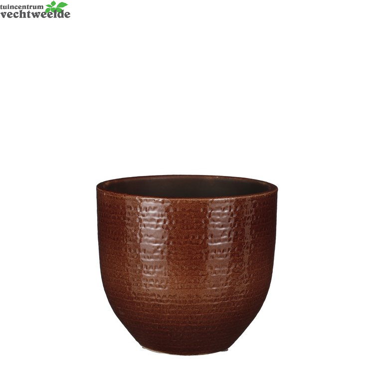  Pot Carrie Glaze D20h18cm Bruin