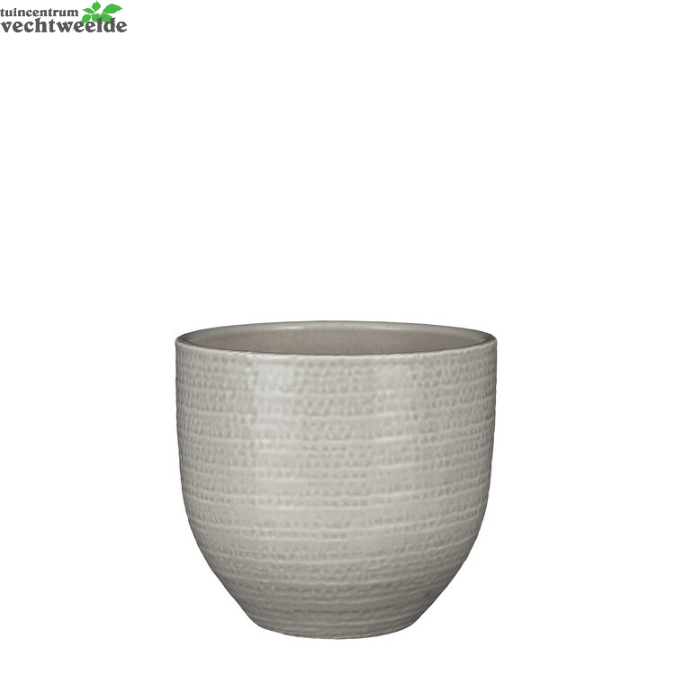  Pot Carrie Glaze D20h18cm L.grijs