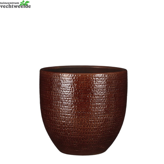  Pot Carrie Glaze D24h22cm Bruin