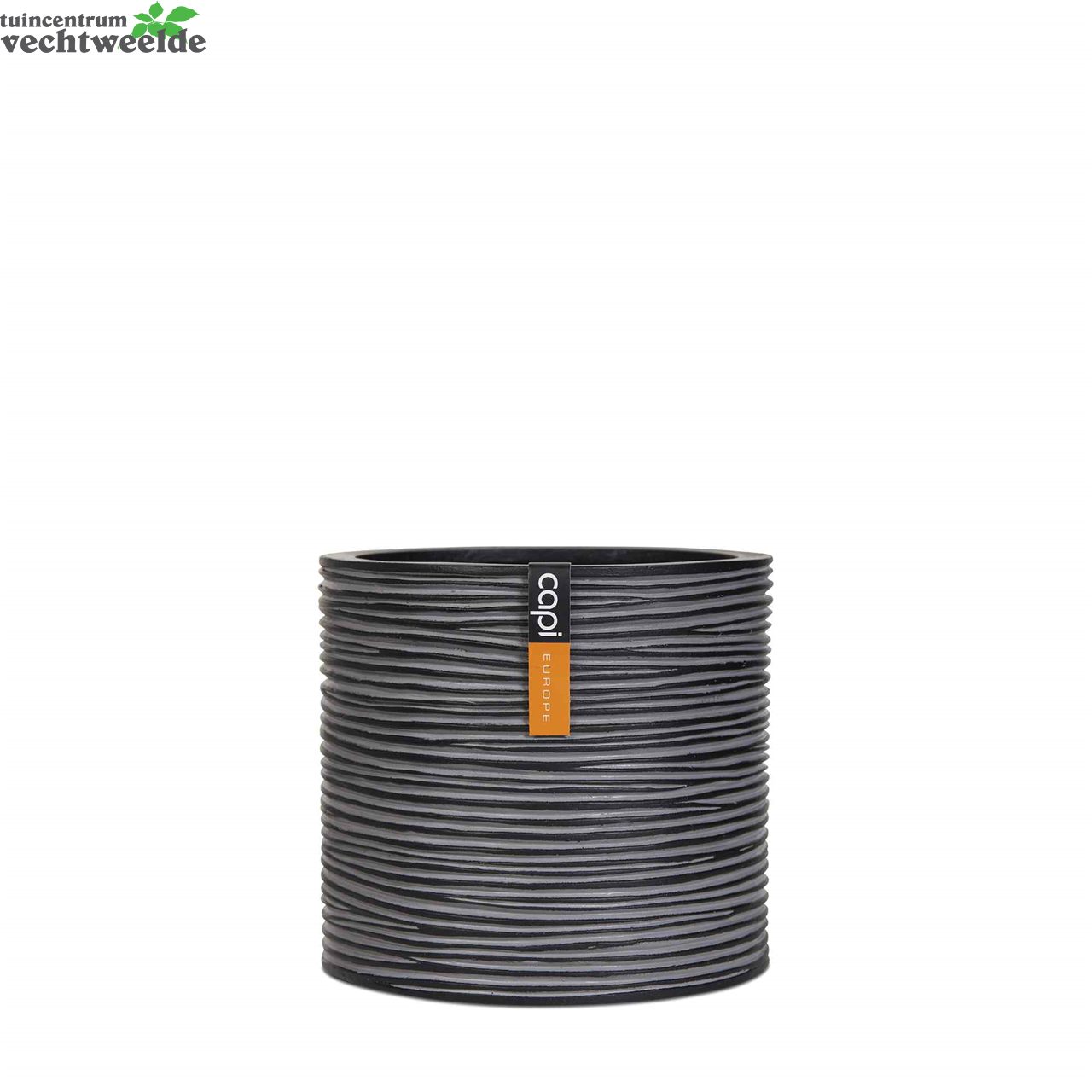  Pot Cylinder Iii Rib D17h17 Zwart - Capi