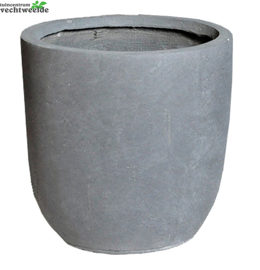  Pot Egg Clayfibre D39h38cm Grijs L