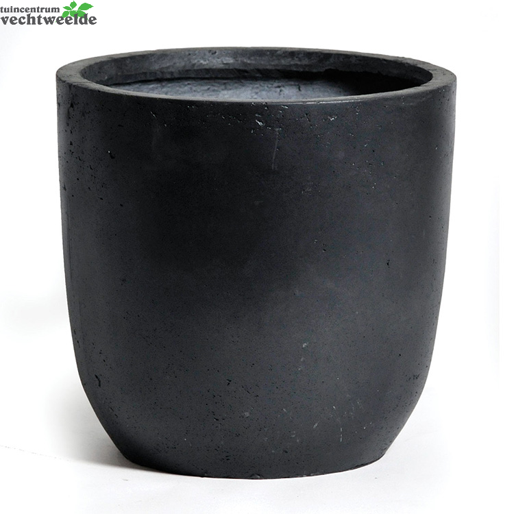  Pot Egg Clayfibre D46h43cm Zwart