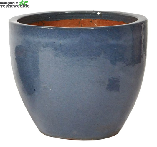  Pot Egg Glazuur D31h25cm Grijs