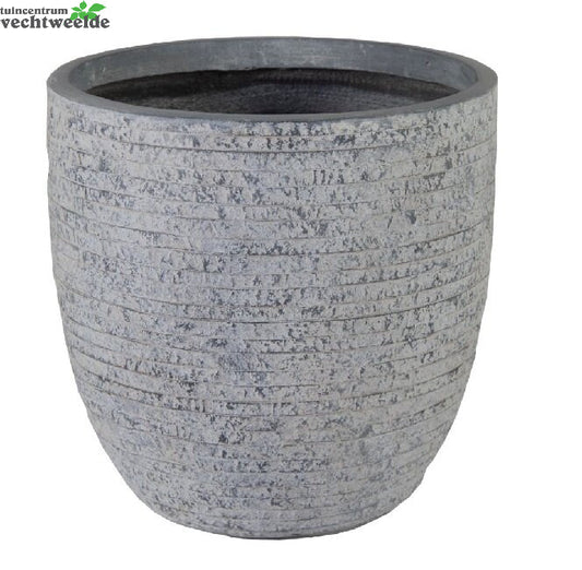 Pot Egg Utah D32h31cm Grijs