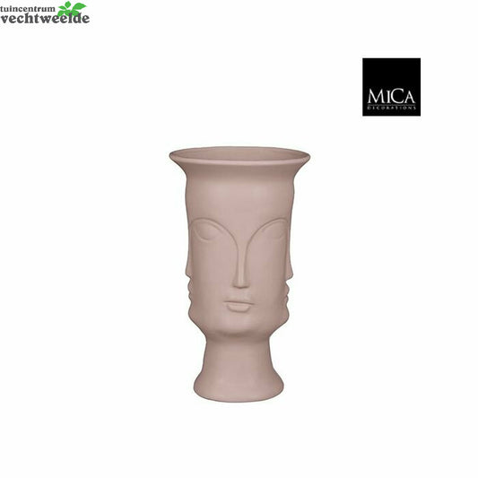  Pot Gezicht D17h29.5cm Grijs
