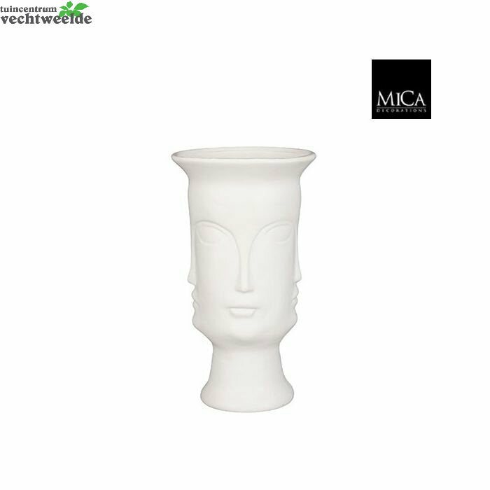  Pot Gezicht D17h29.5cm Wit