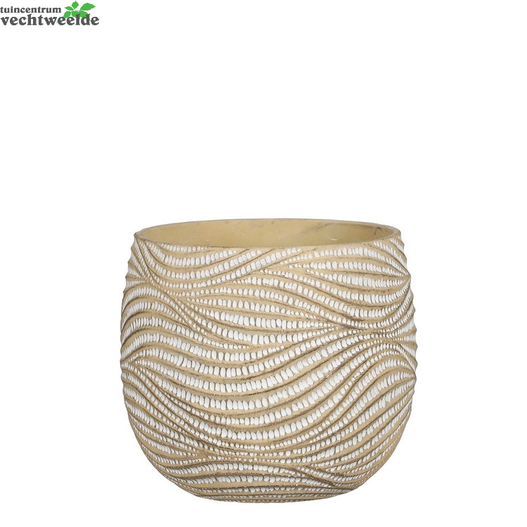  Pot Hendrick D21.5h19cm Creme