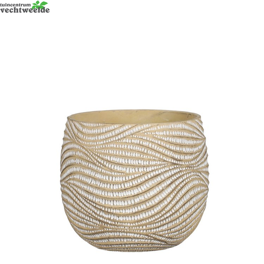  Pot Hendrick D21.5h19cm Creme