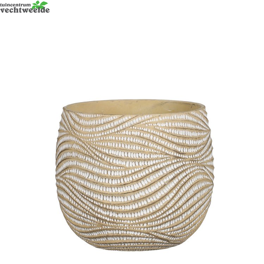  Pot Hendrick D23.5h20cm Creme
