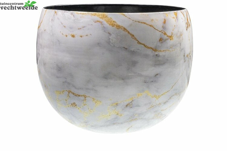  Pot James Marble D35h28cm Wit