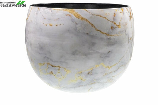  Pot James Marble D35h28cm Wit