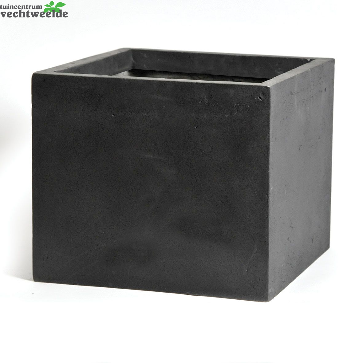  Pot Kubus Cf B44h38cm Zwart