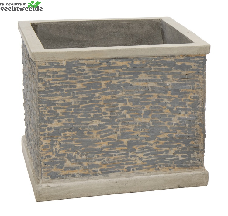  Pot Kubus Jambi D30 - H28cm Grijs