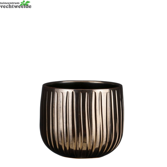  Pot Pablo D16h14cm Brons Ribbel