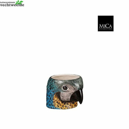  Pot Papegaai L13b18h12cm Blauw A2