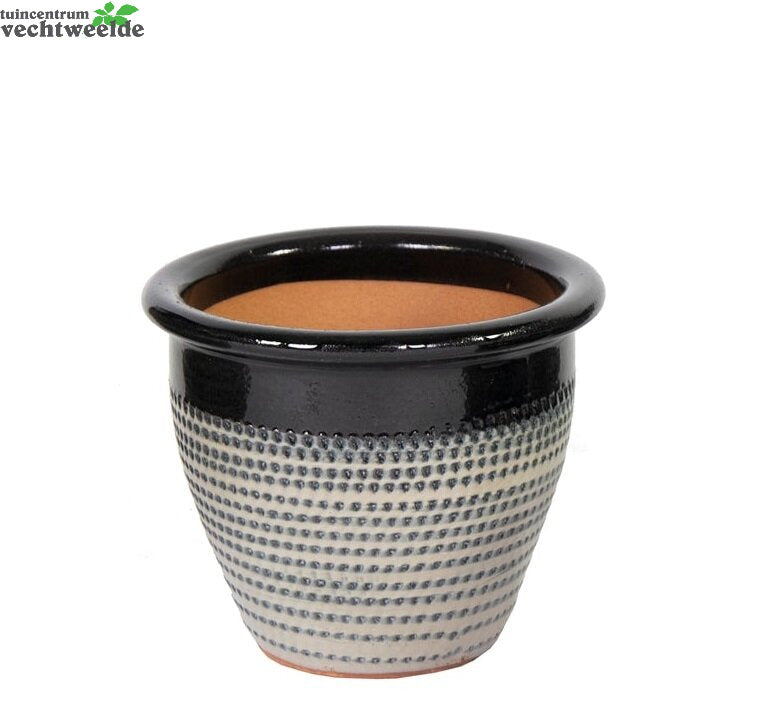  Pot Planter Relief D38 - H31 Zacht Grijs