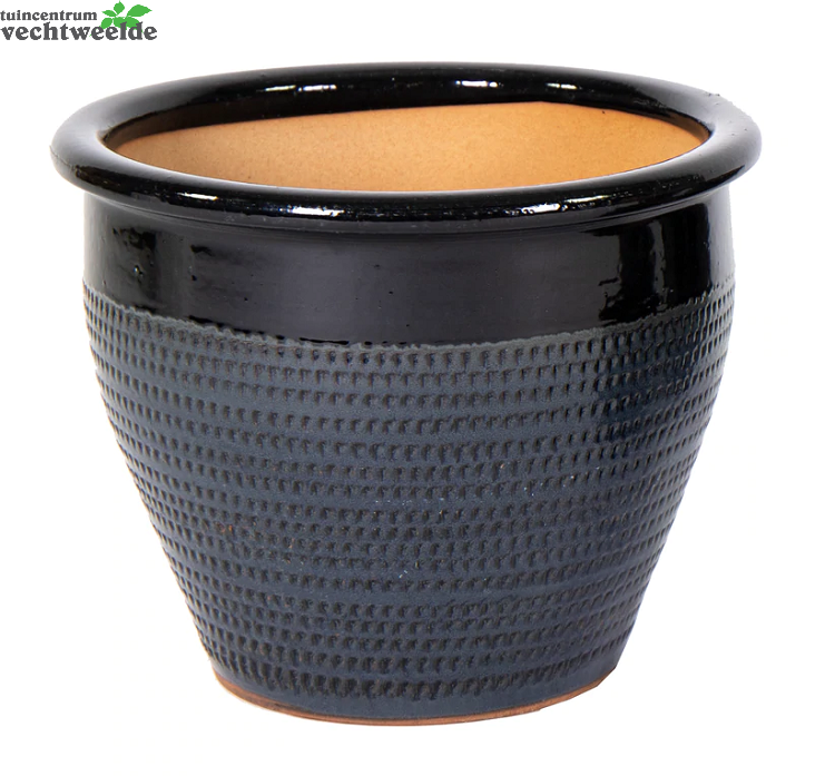  Pot Planter Relief D38 - H31cm Grijs