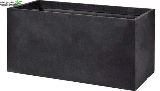  Pot Rechthoek Clay Fibre L100 - B45 - H45 Cm Zwart