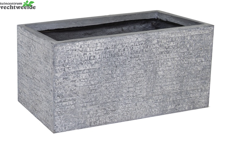  Pot Rechthoek Utah L80 - B28 - H40 Grijs