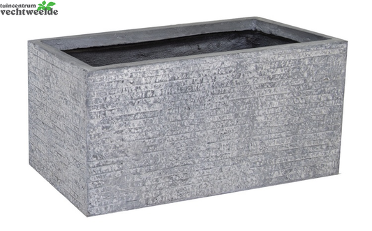  Pot Rechthoek Utah L80 - B28 - H40 Grijs