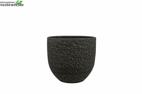  Pot Rinca D21h19cm Shiny Zwart