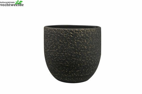  Pot Rinca D25h23cm Shiny Zwart