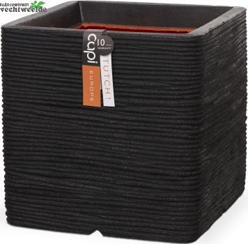  Pot Vierkant Rib Nl L30b30h30 Zwart