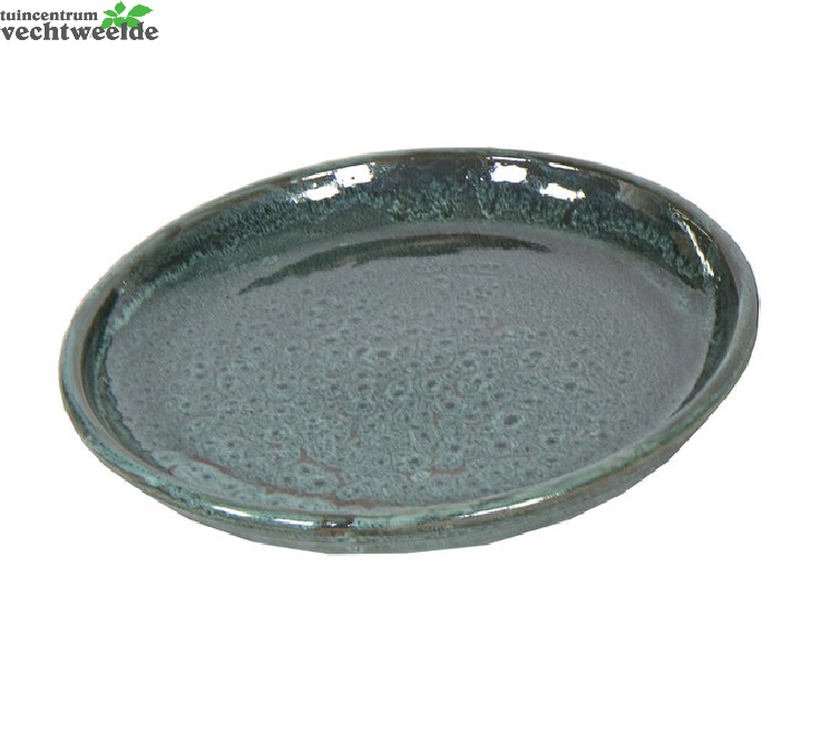  Schotel Glazuur D34h4cm Groen L