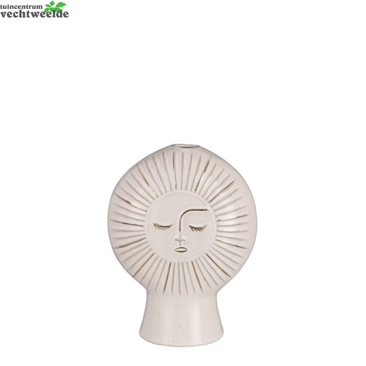  Singleflowervaas Zon L13.5b7.5h17cm Wit